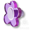 698MOX Ручка-кнопка детская коллекция, выполненная в форме цветка с пятью лепестками,цвет фиолетовый